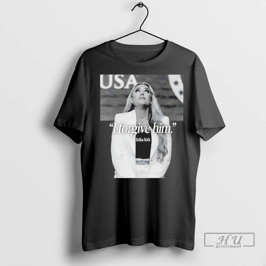 Trending Erika Kirk I Forgive Him Husbands Murderer - Adult & Kids T-Shirts, Sweatshirts & Hoodies apparel design preview 1