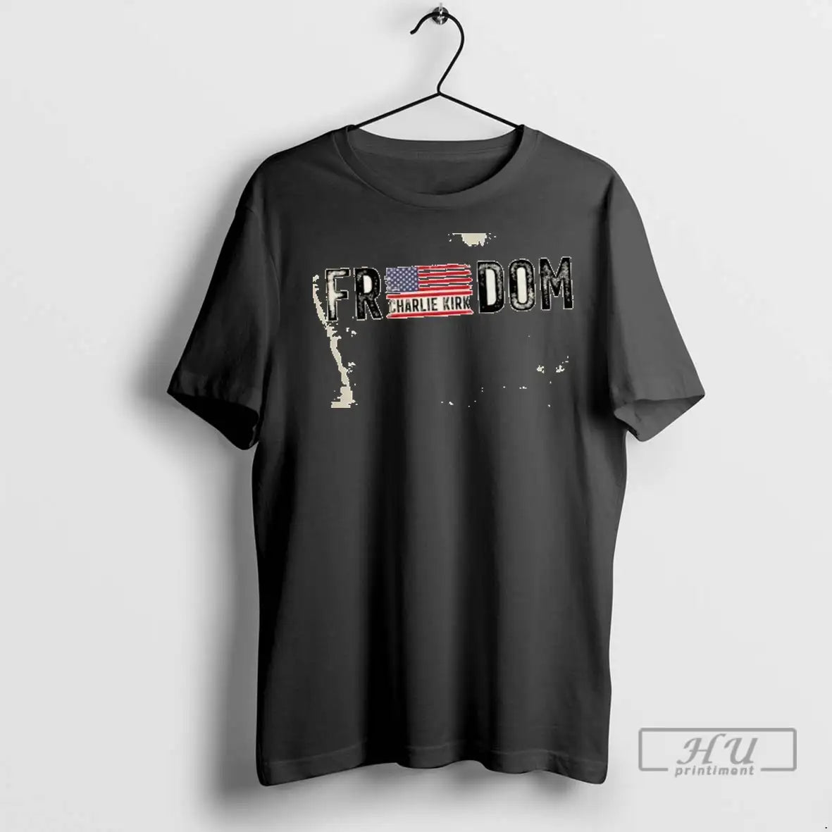 Trending Freedom Charlie Kirk Usa Flag Vintage - Adult & Kids T-Shirts, Sweatshirts & Hoodies apparel design preview 1
