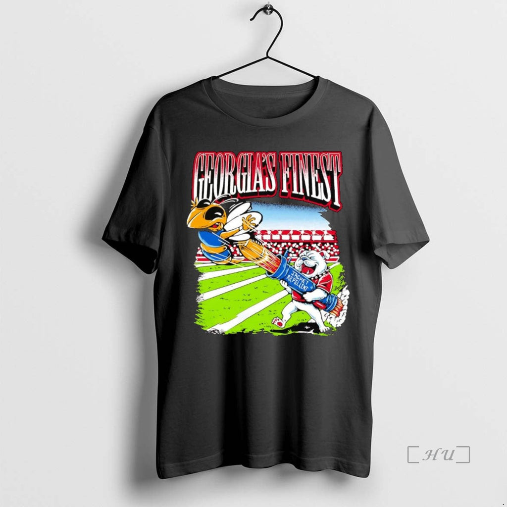 Trending Gas Finest Dawg Georgia Bulldogs Vs Tech - Adult & Kids T-Shirts, Sweatshirts & Hoodies apparel design preview 1