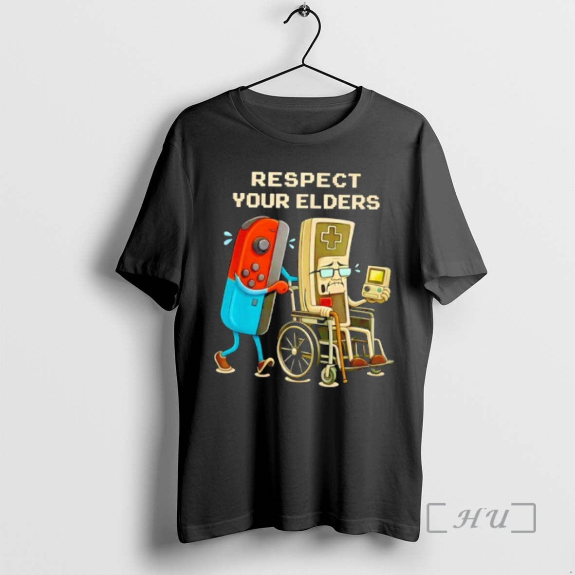 Trending Gamer Respect Your Elders - Adult & Kids T-Shirts, Sweatshirts & Hoodies apparel design preview 1
