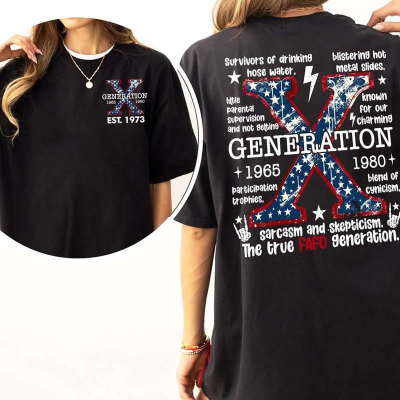 Trending Gen X 1965 1980 Generation Survivors - Adult & Kids T-Shirts, Sweatshirts & Hoodies apparel design preview 1