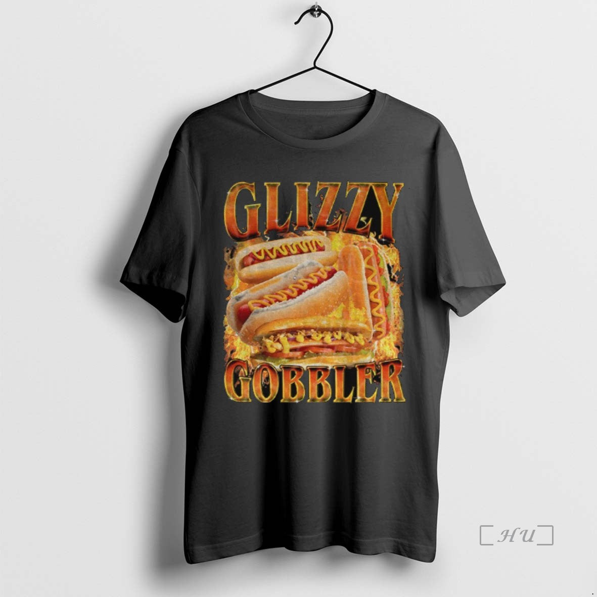 Trending Glizzy Gobbler Faded Hot Dog Funny Meme - Adult & Kids T-Shirts, Sweatshirts & Hoodies apparel design preview 1