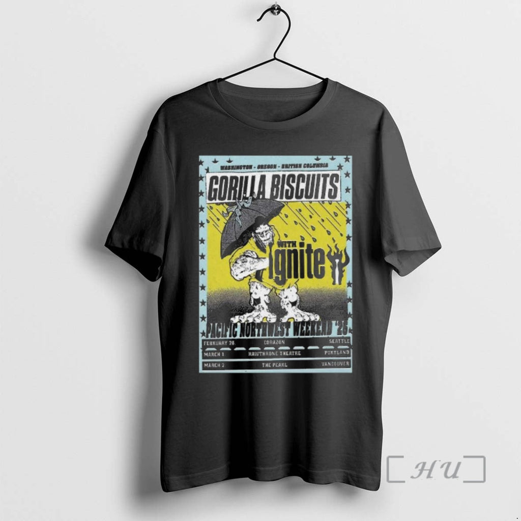 Trending Gorilla Biscuits Pacific Northwest Weekend - Adult & Kids T-Shirts, Sweatshirts & Hoodies apparel design preview 1