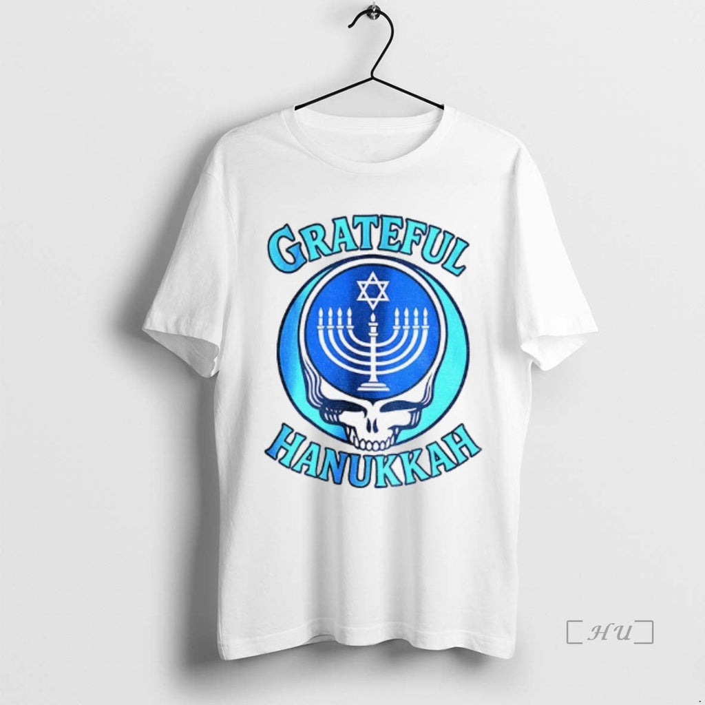 Trending Grateful Hanukkah Dead Stealie Menorah - Adult & Kids T-Shirts, Sweatshirts & Hoodies apparel design preview 1