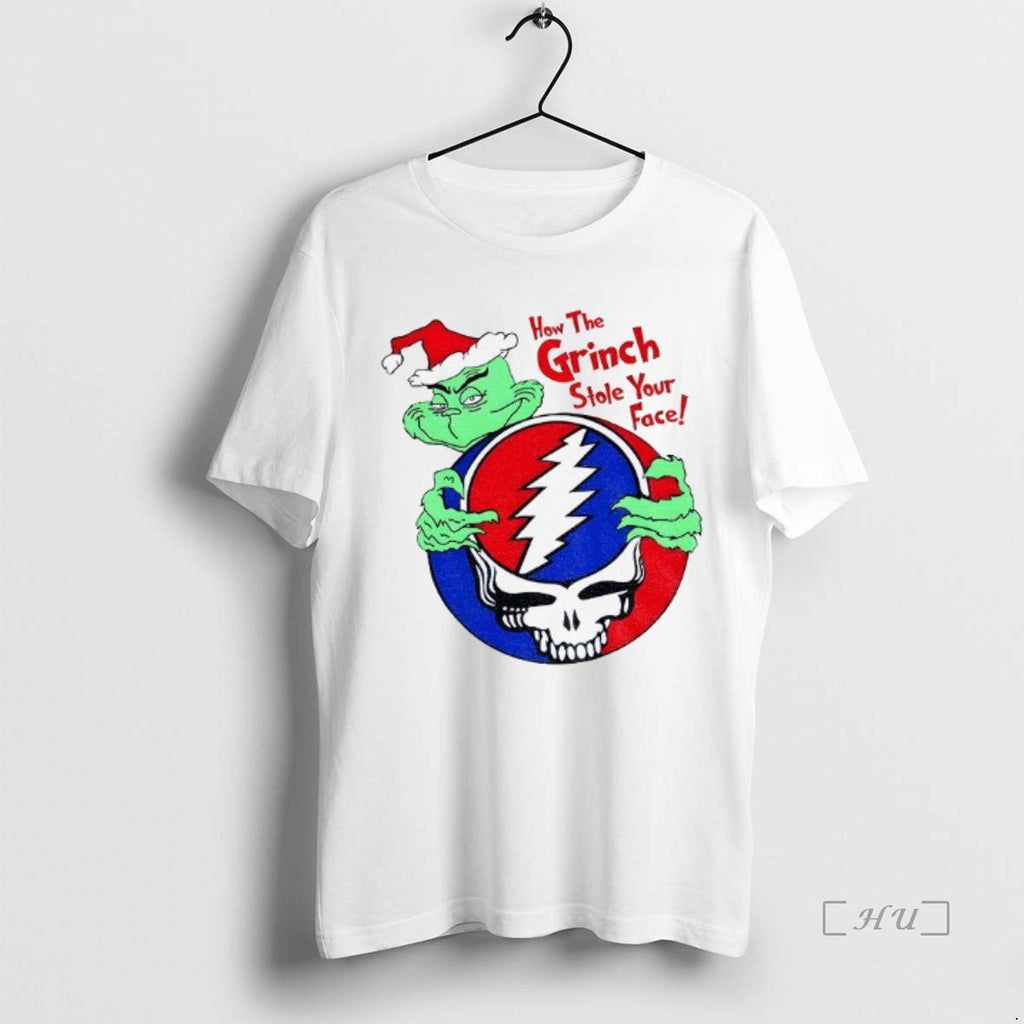 Trending Grinch How Stole Your Face Grateful Dead - Adult & Kids T-Shirts, Sweatshirts & Hoodies apparel design preview 1