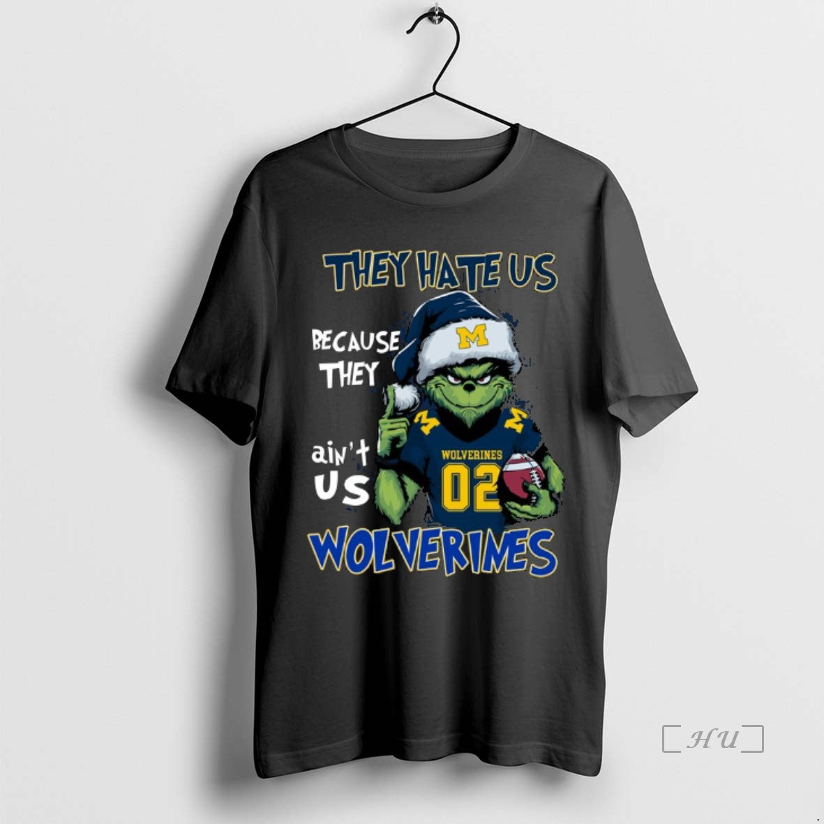 Trending Grinch Michigan Wolverines They Hate Us - Adult & Kids T-Shirts, Sweatshirts & Hoodies apparel design preview 1