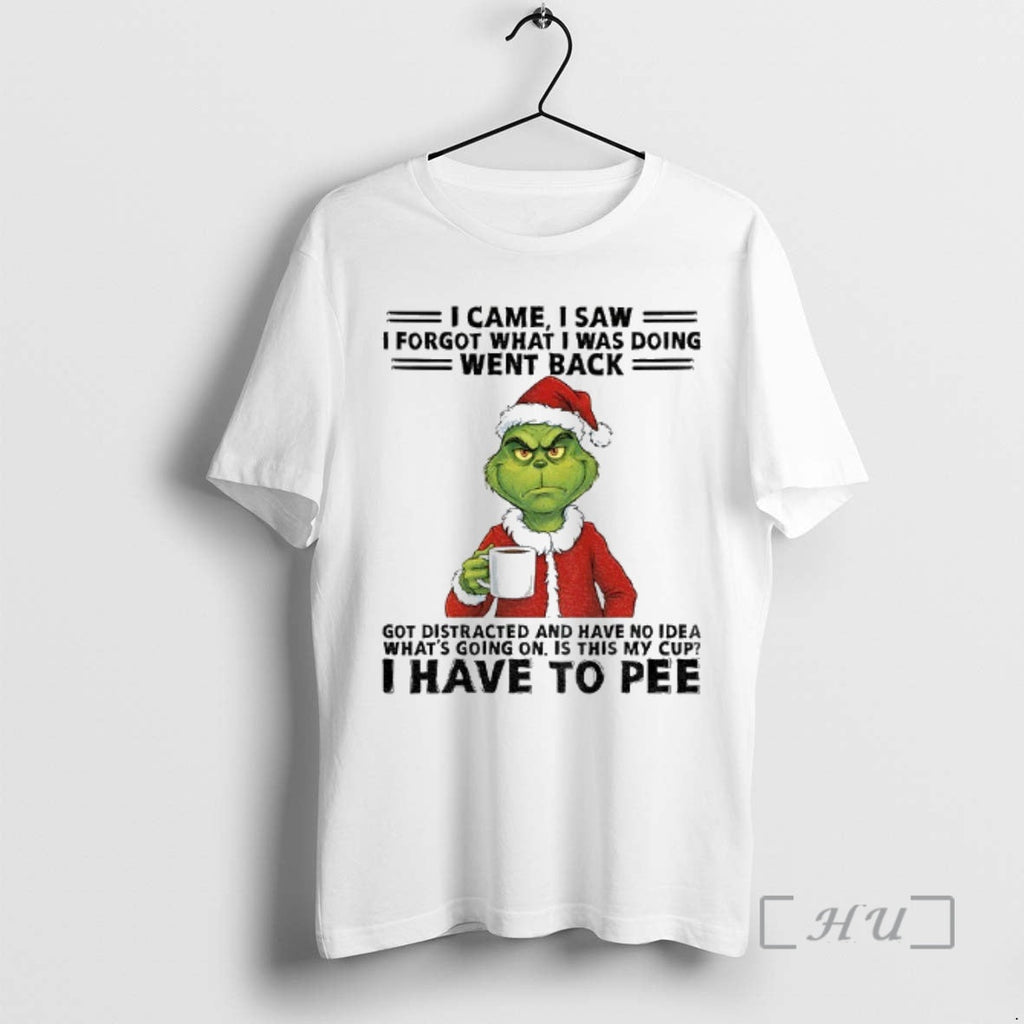 Trending Grinch Santa I Came Saw Forgot What Was - Adult & Kids T-Shirts, Sweatshirts & Hoodies apparel design preview 1