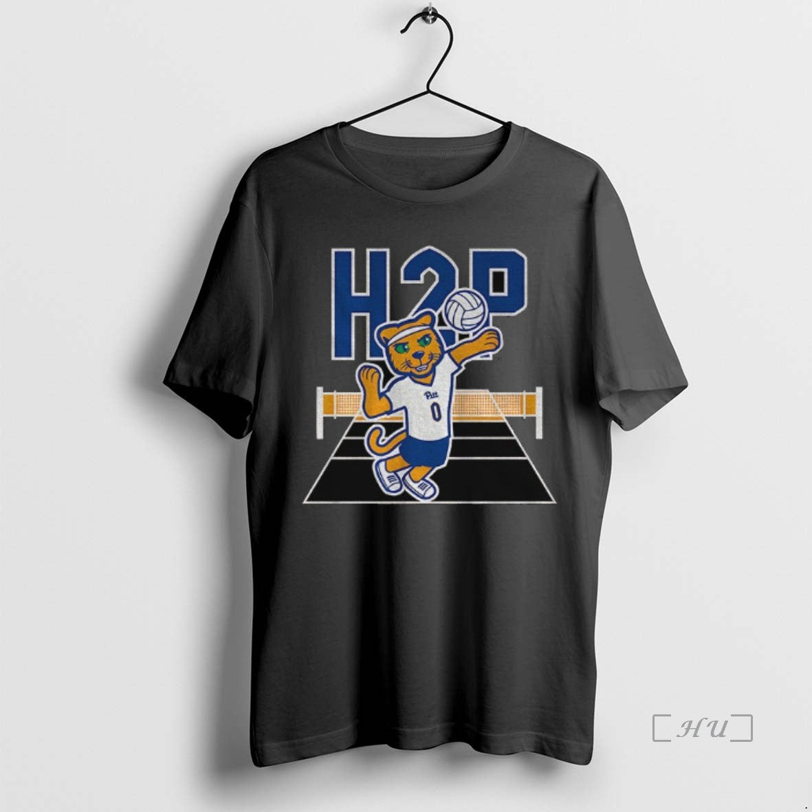 Trending H2p Pittsburgh Panthers Volleyball Mascot - Adult & Kids T-Shirts, Sweatshirts & Hoodies apparel design preview 1