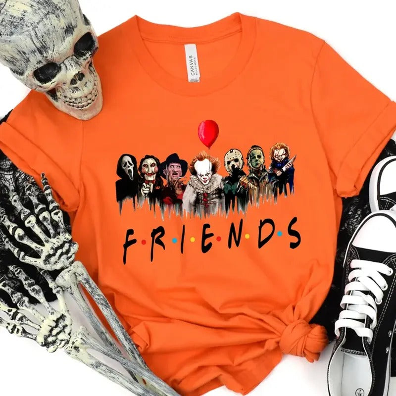 Trending Horror Characters Friends Halloween Movie - Adult & Kids T-Shirts, Sweatshirts & Hoodies apparel design preview 1