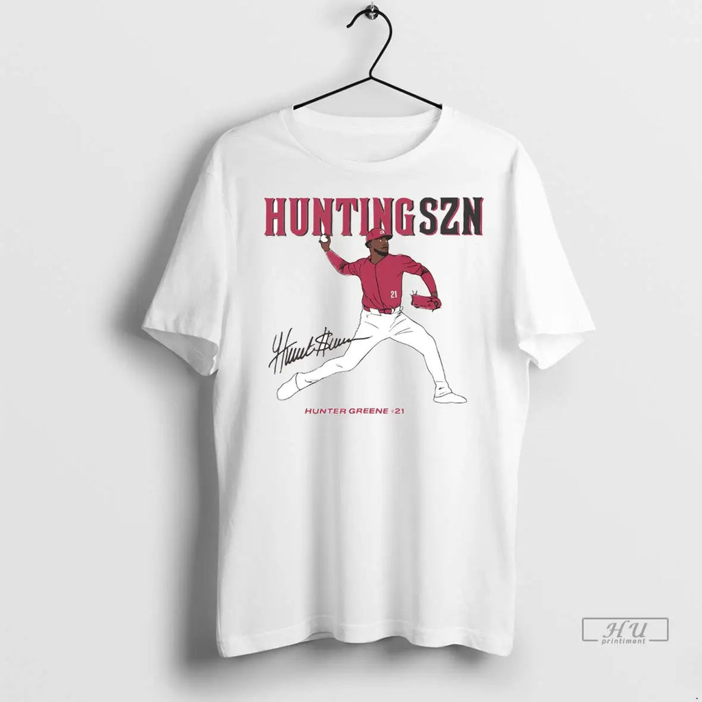 Trending Hunter Greene Hunting Szn Signature - Adult & Kids T-Shirts, Sweatshirts & Hoodies apparel design preview 1