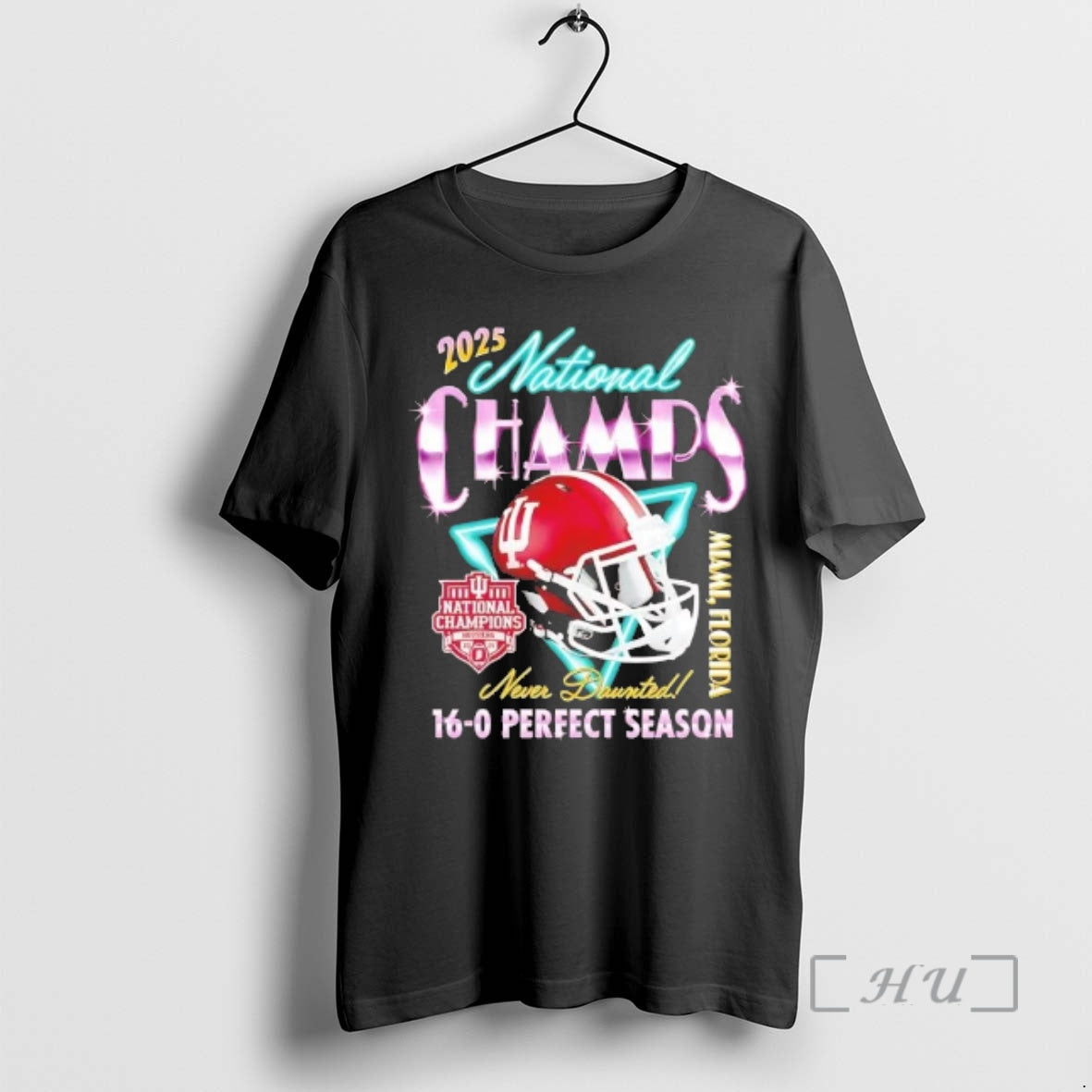 Trending Indiana Football 2025 National Champs Helmet - Adult & Kids T-Shirts, Sweatshirts & Hoodies apparel design preview 1