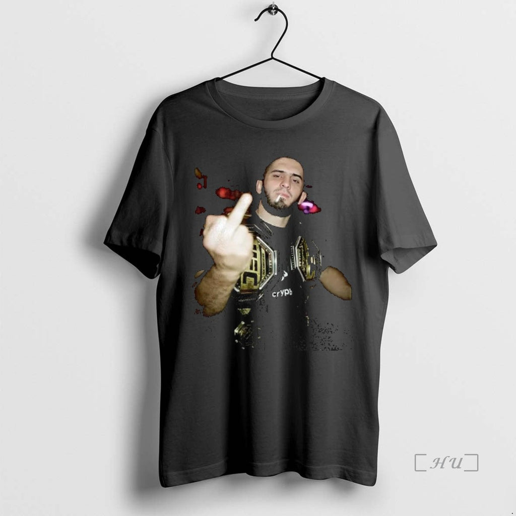 Trending Islam Makhachev Middle Finger Meme - Adult & Kids T-Shirts, Sweatshirts & Hoodies apparel design preview 1