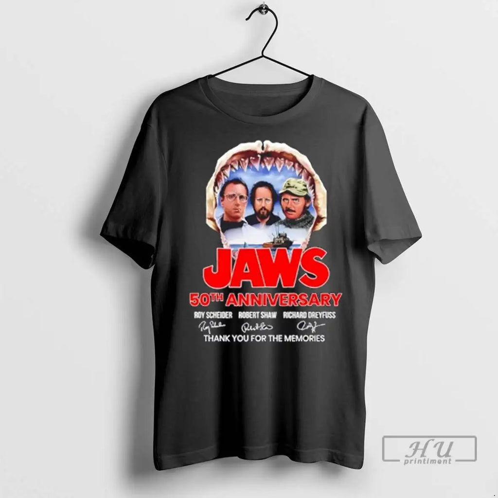 Trending Jaws 50th Anniversary Roy Scheider Robert - Adult & Kids T-Shirts, Sweatshirts & Hoodies apparel design preview 1