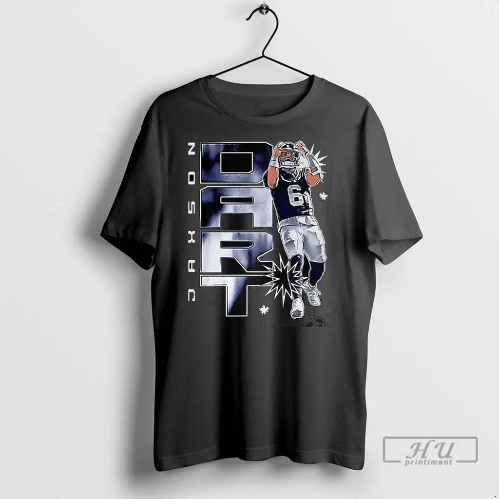 Trending Jaxson Dart New York Giants Football - Adult & Kids T-Shirts, Sweatshirts & Hoodies apparel design preview 1