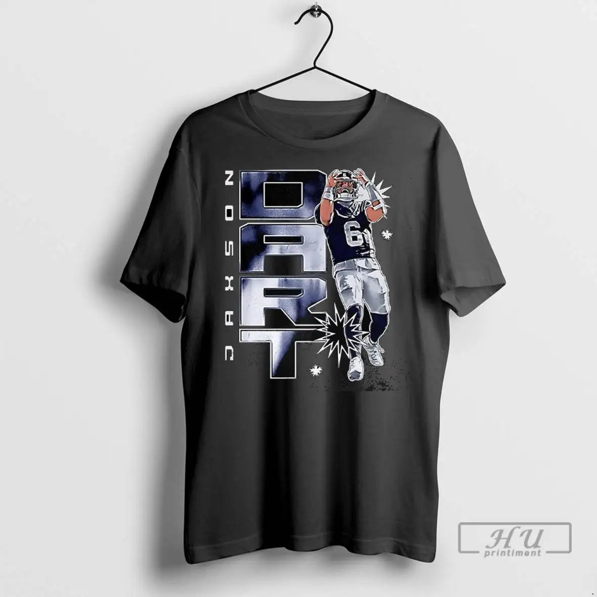 Trending Jaxson Dart New York Giants Football - Adult & Kids T-Shirts, Sweatshirts & Hoodies apparel design preview 1