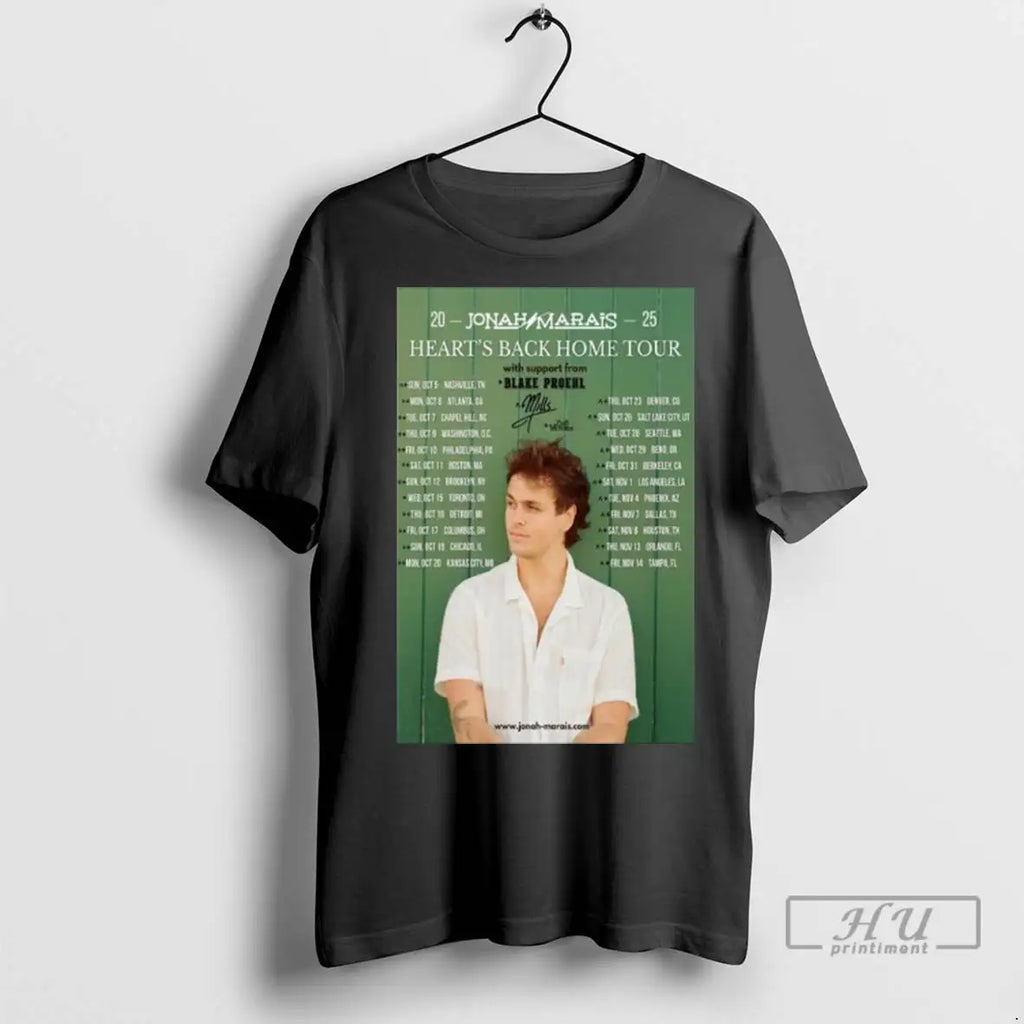Trending Jonah Marais The Hearts Back Home Tour 2025 - Adult & Kids T-Shirts, Sweatshirts & Hoodies apparel design preview 1