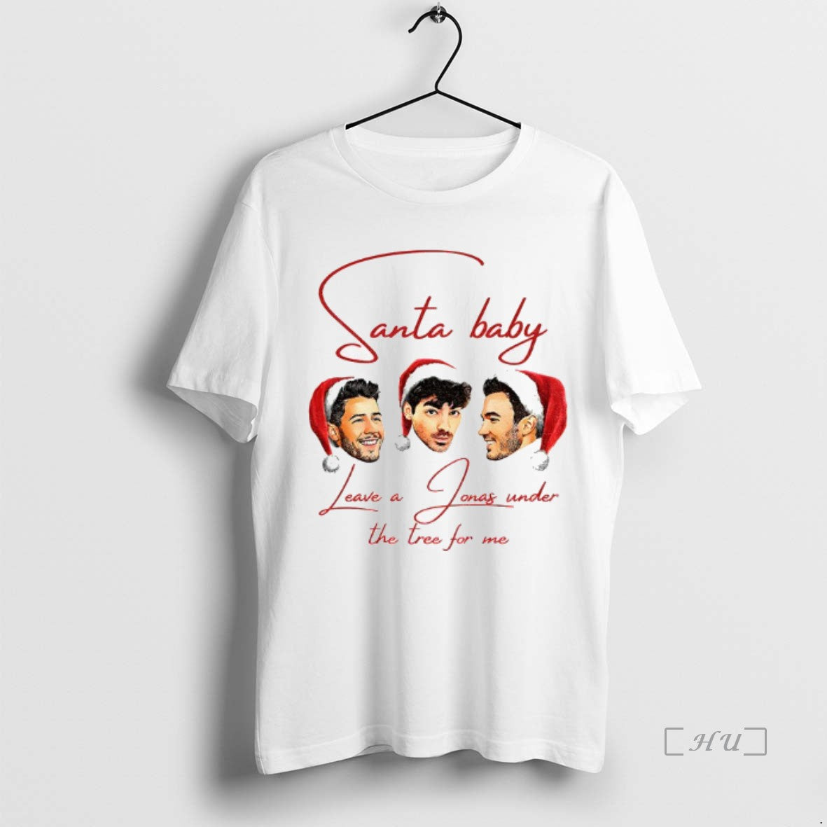 Trending Jonas Bros Santa Baby Leave Under Tree Me - Adult & Kids T-Shirts, Sweatshirts & Hoodies apparel design preview 1