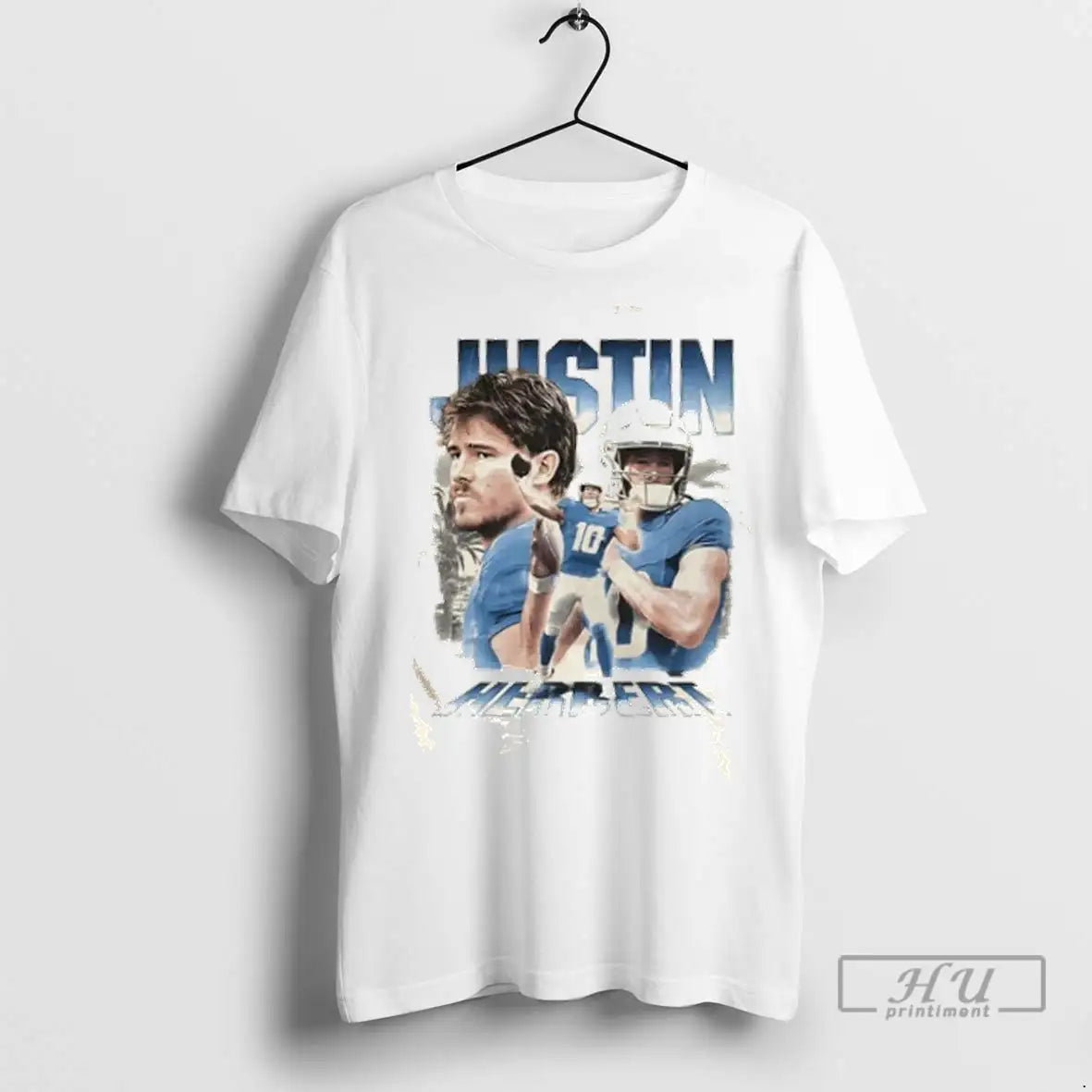 Trending Justin Herbert Los Angeles Chargers Vintage - Adult & Kids T-Shirts, Sweatshirts & Hoodies apparel design preview 1