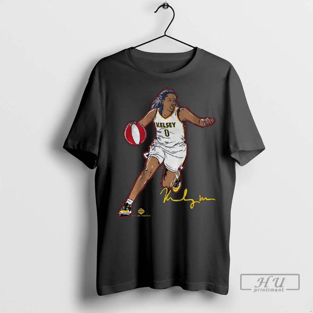 Trending Kelsey Mitchell Superstar Pose Indiana Fever - Adult & Kids T-Shirts, Sweatshirts & Hoodies apparel design preview 1