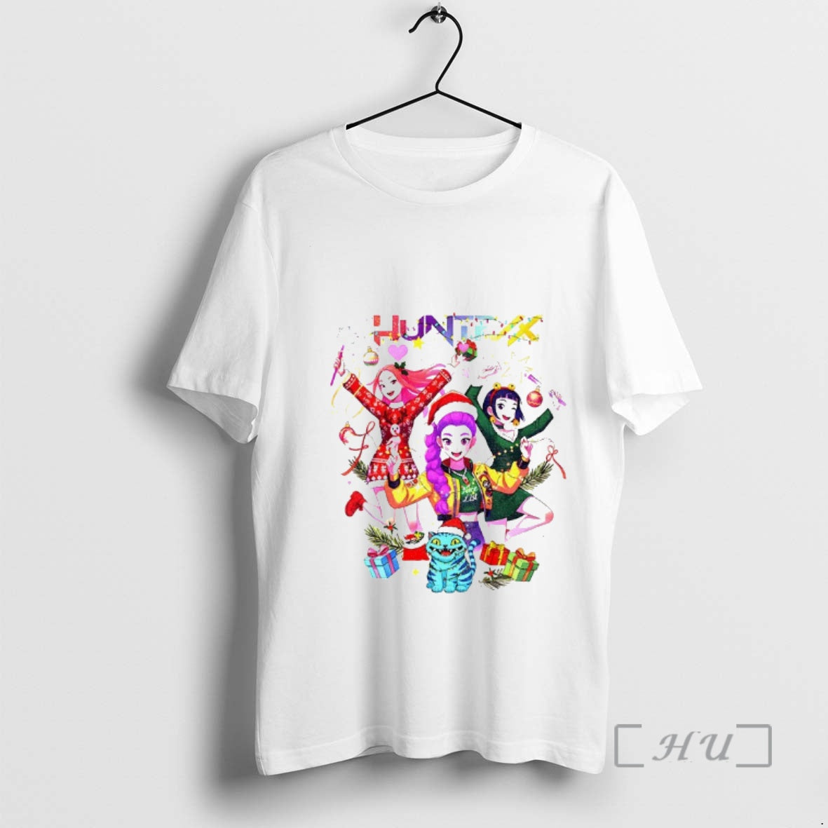 Trending Kpop Demon Huntrix Merry Xmas - Adult & Kids T-Shirts, Sweatshirts & Hoodies apparel design preview 1