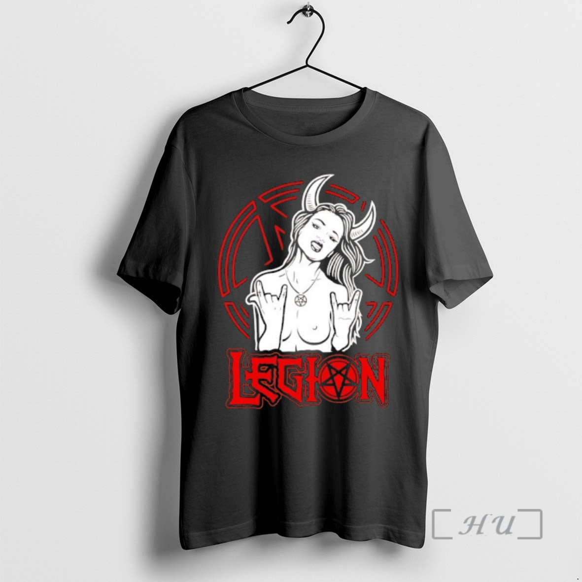 Trending Legion Horns Up Devil Girl - Adult & Kids T-Shirts, Sweatshirts & Hoodies apparel design preview 1