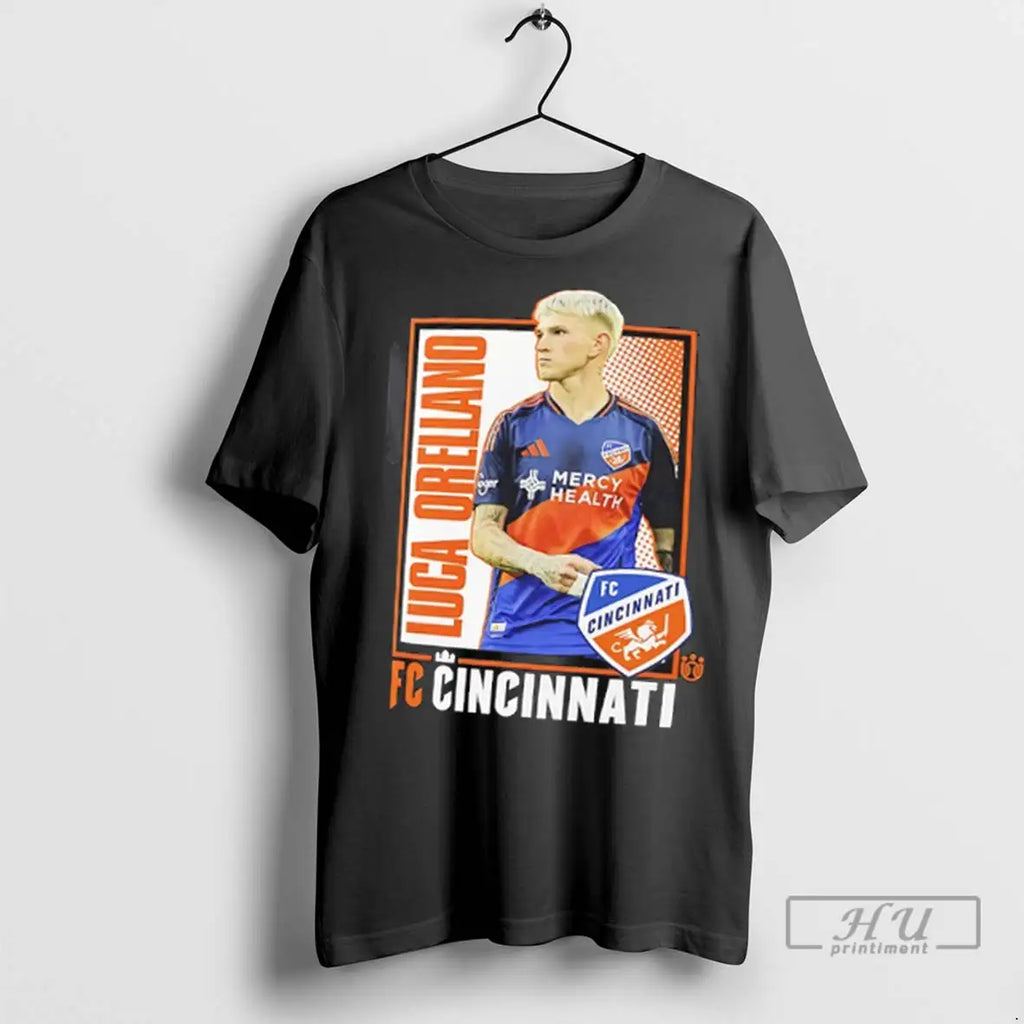 Trending Luca Orellano Fc Cincinnati 2025 Player - Adult & Kids T-Shirts, Sweatshirts & Hoodies apparel design preview 1