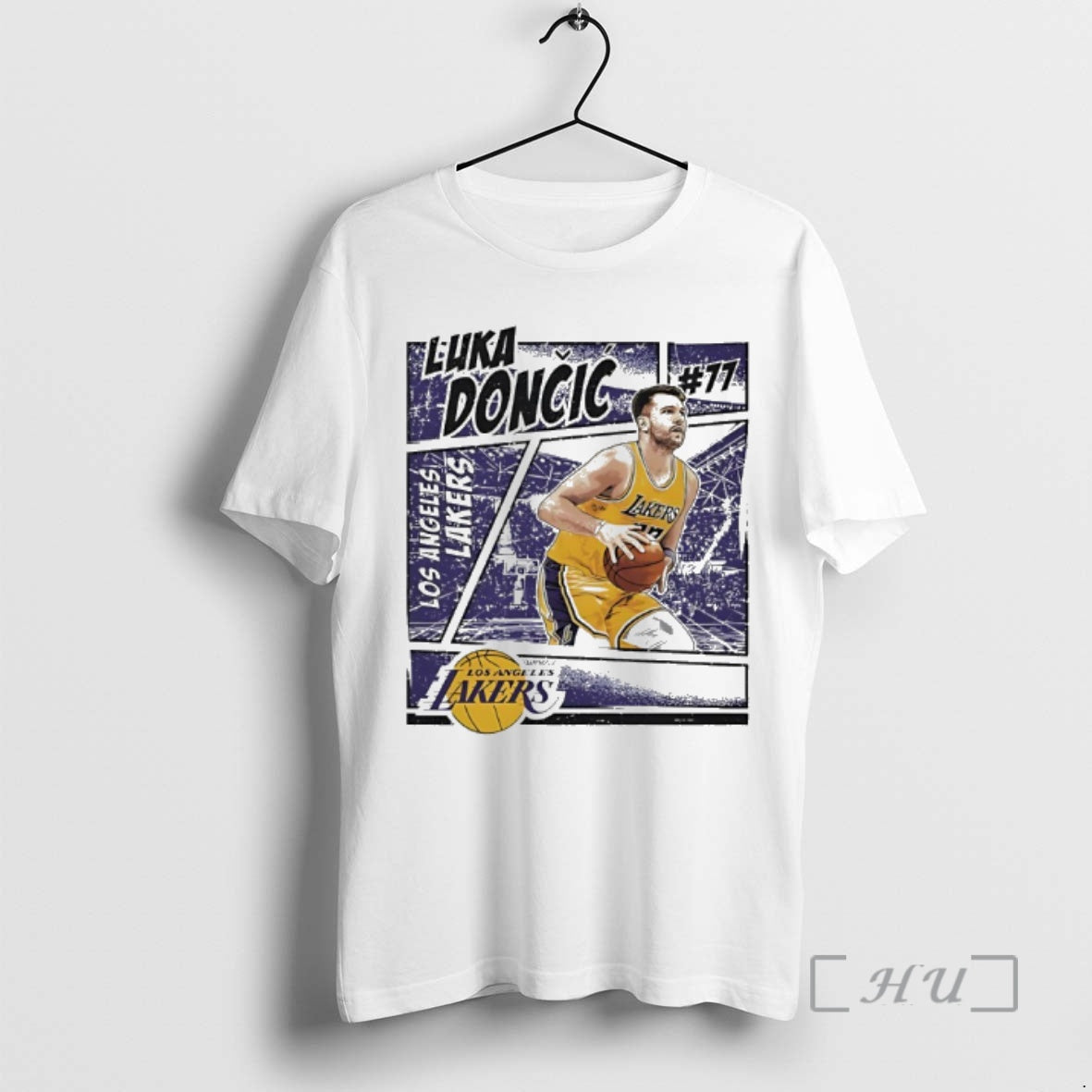 Trending Luka Doncic 77 Los Angeles Lakers Comic - Adult & Kids T-Shirts, Sweatshirts & Hoodies apparel design preview 1