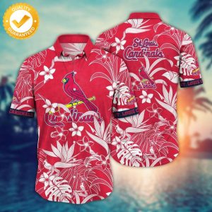 Trending Flower Floral St Louis Cardinals Hawaiian - Adult & Kids T-Shirts, Sweatshirts & Hoodies apparel design preview 1