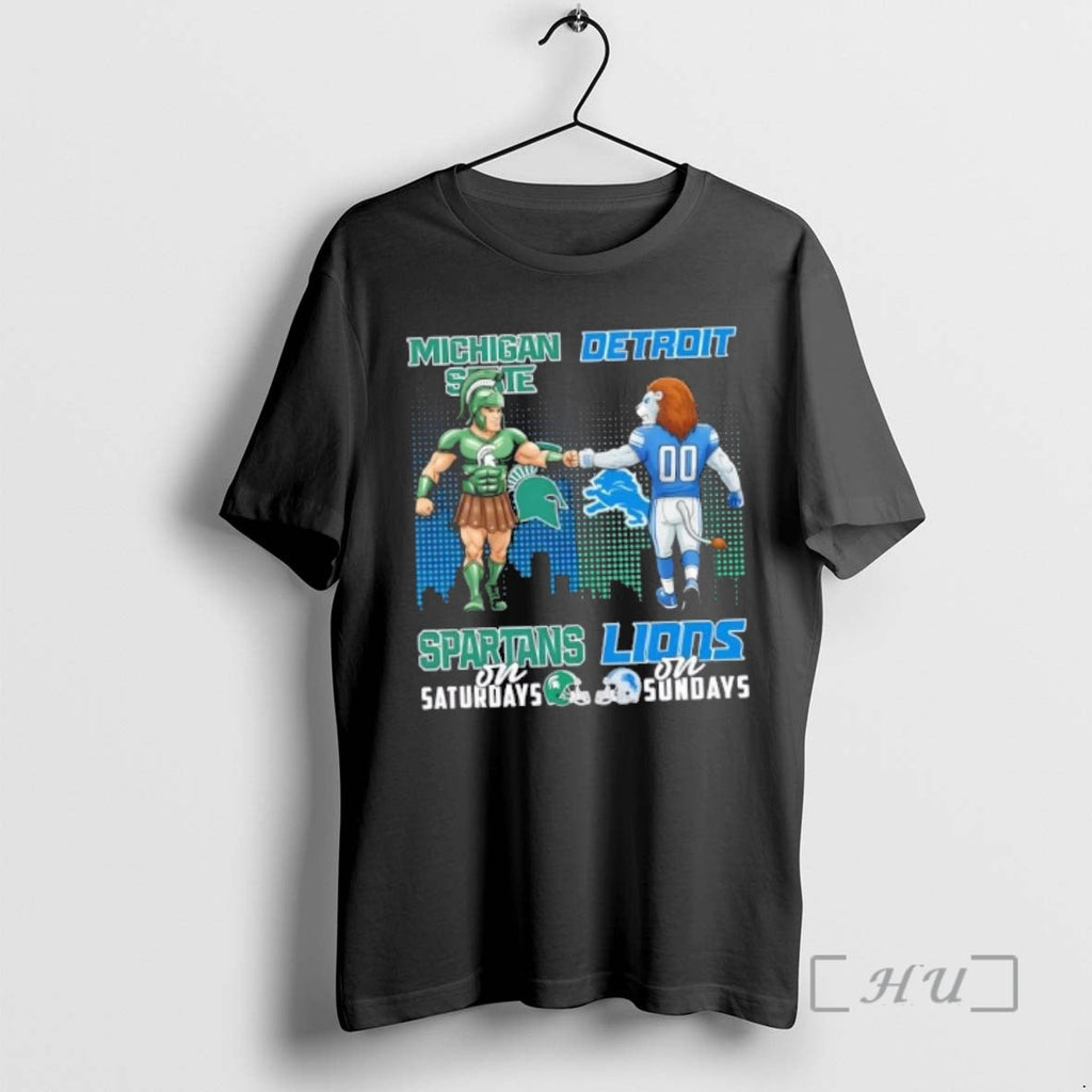 Trending Mascots Michigan State Spartans Saturdays X - Adult & Kids T-Shirts, Sweatshirts & Hoodies apparel design preview 1