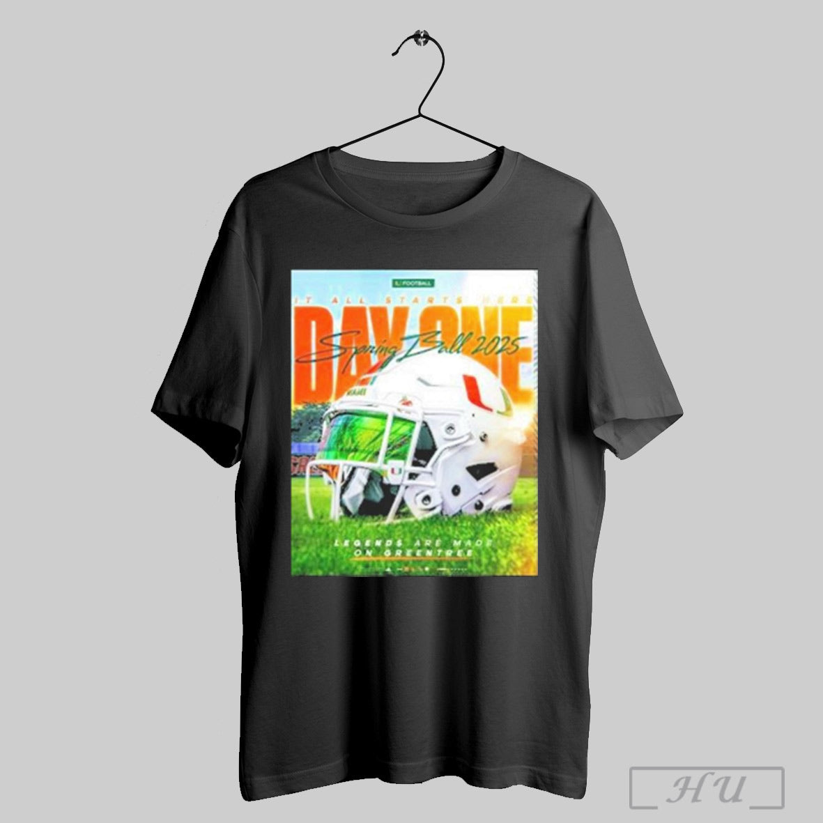 Trending Miamihurricanes It All Starts Here Day One - Adult & Kids T-Shirts, Sweatshirts & Hoodies apparel design preview 1