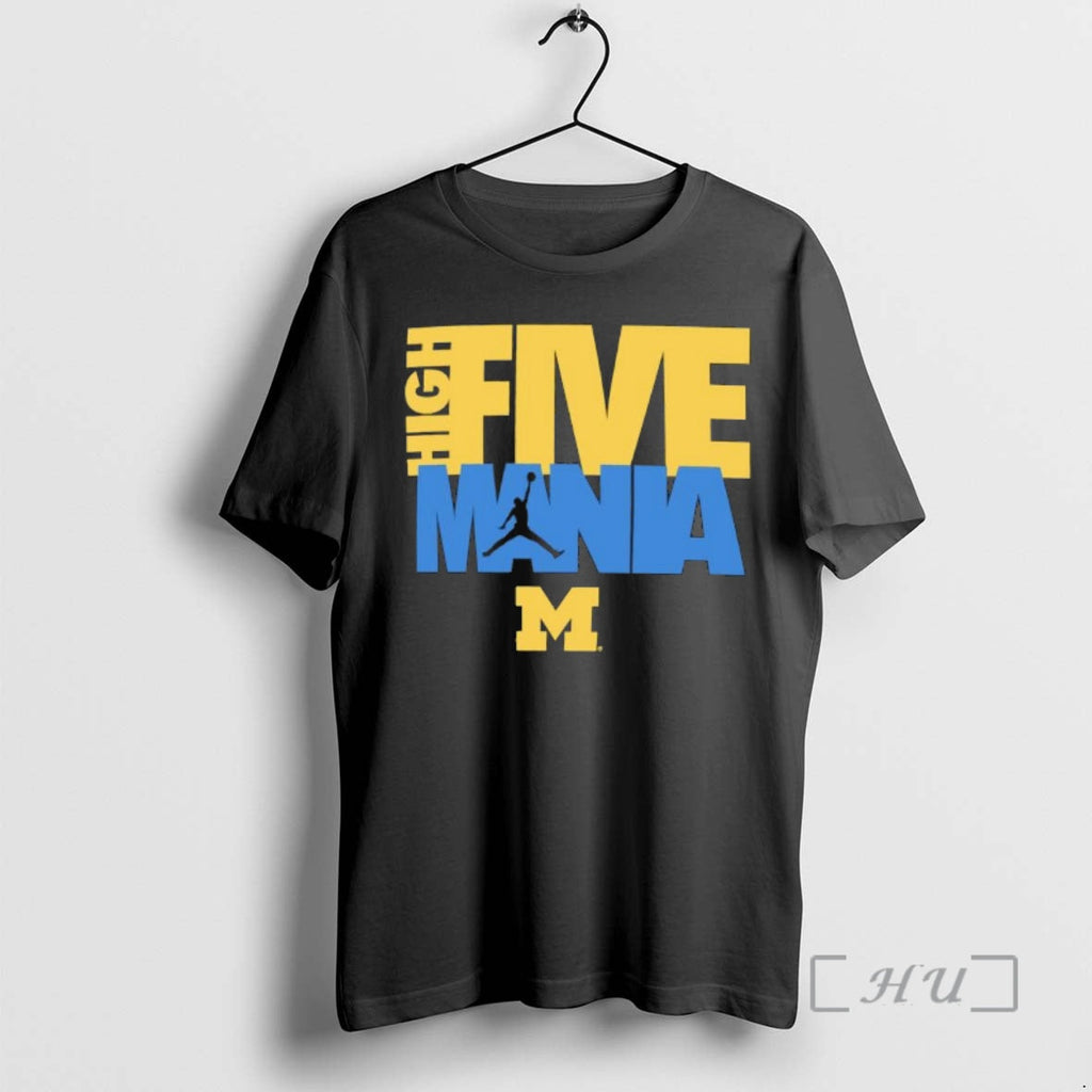 Trending Michigan Wolverines High Five Mania - Adult & Kids T-Shirts, Sweatshirts & Hoodies apparel design preview 1