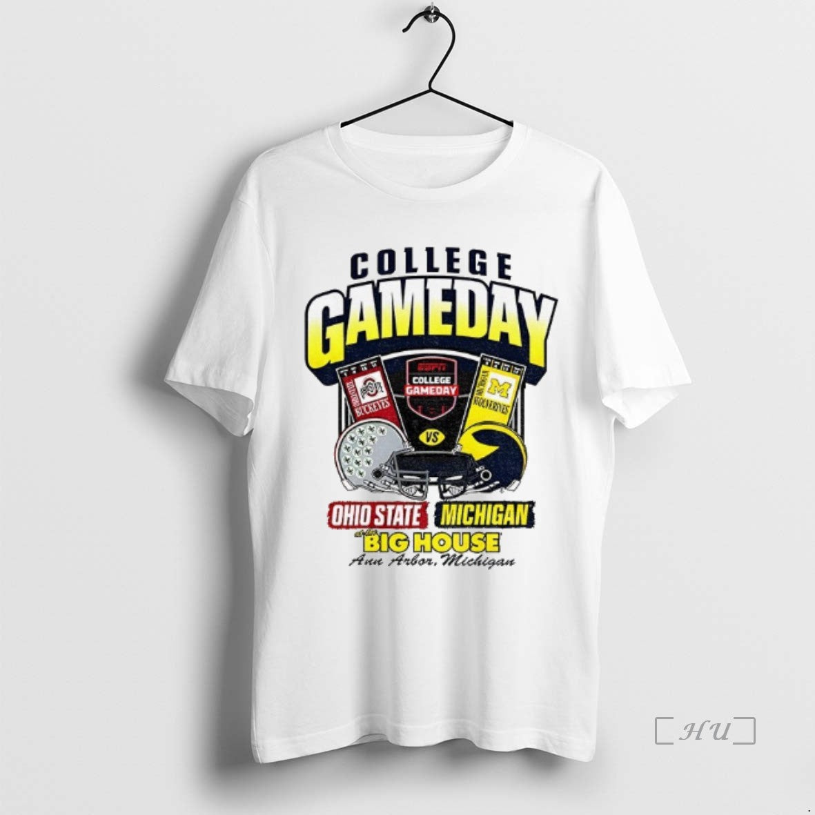 Trending Michigan Wolverines Ivory College Gameday Vs - Adult & Kids T-Shirts, Sweatshirts & Hoodies apparel design preview 1