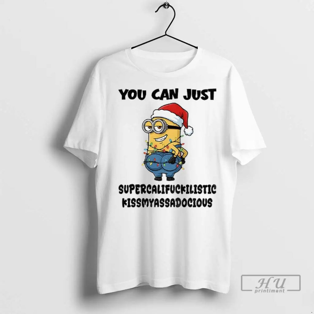 Trending Minion Santa Hat You Can Just - Adult & Kids T-Shirts, Sweatshirts & Hoodies apparel design preview 1