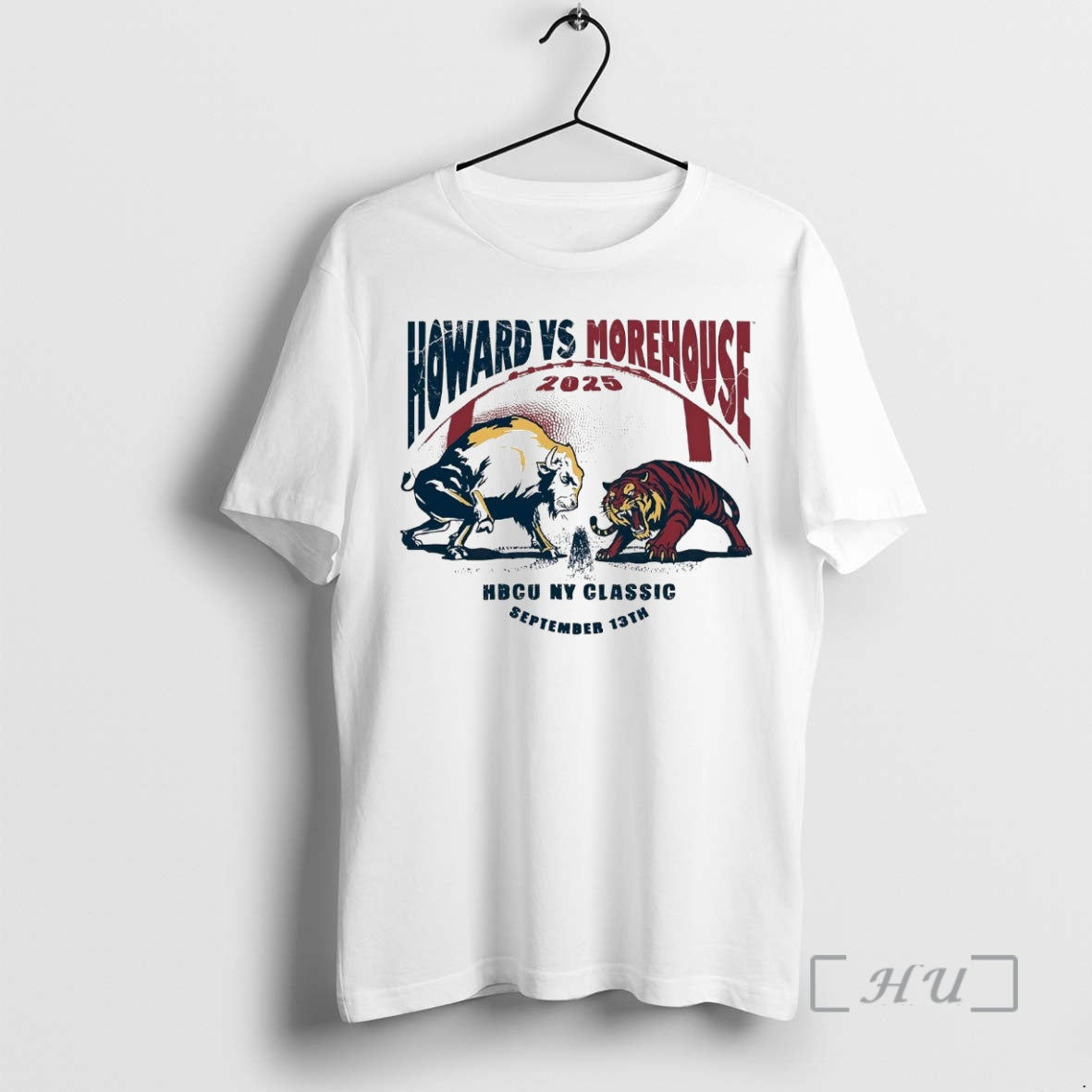 Trending Morehouse Maroon Tigers Vs Howard Bison 2025 - Adult & Kids T-Shirts, Sweatshirts & Hoodies apparel design preview 1
