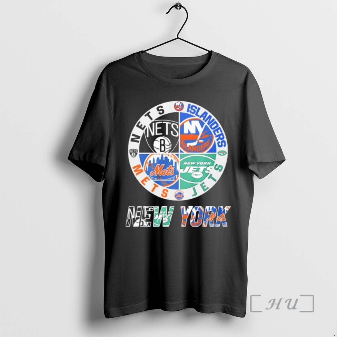 Trending New York Nets Islanders Mets Jets Mashup - Adult & Kids T-Shirts, Sweatshirts & Hoodies apparel design preview 1