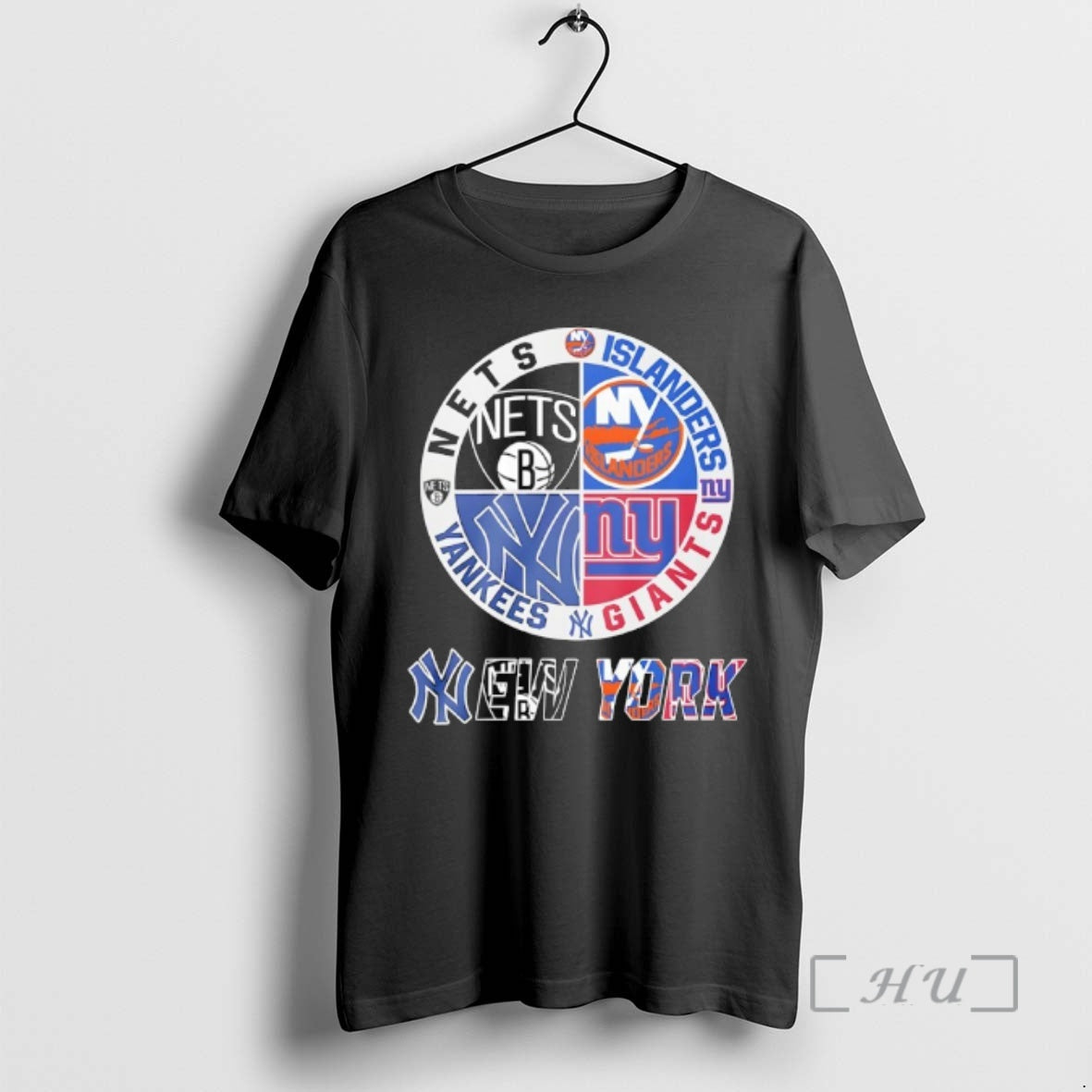 Trending New York Yankees Brooklyn Nets Islanders - Adult & Kids T-Shirts, Sweatshirts & Hoodies apparel design preview 1