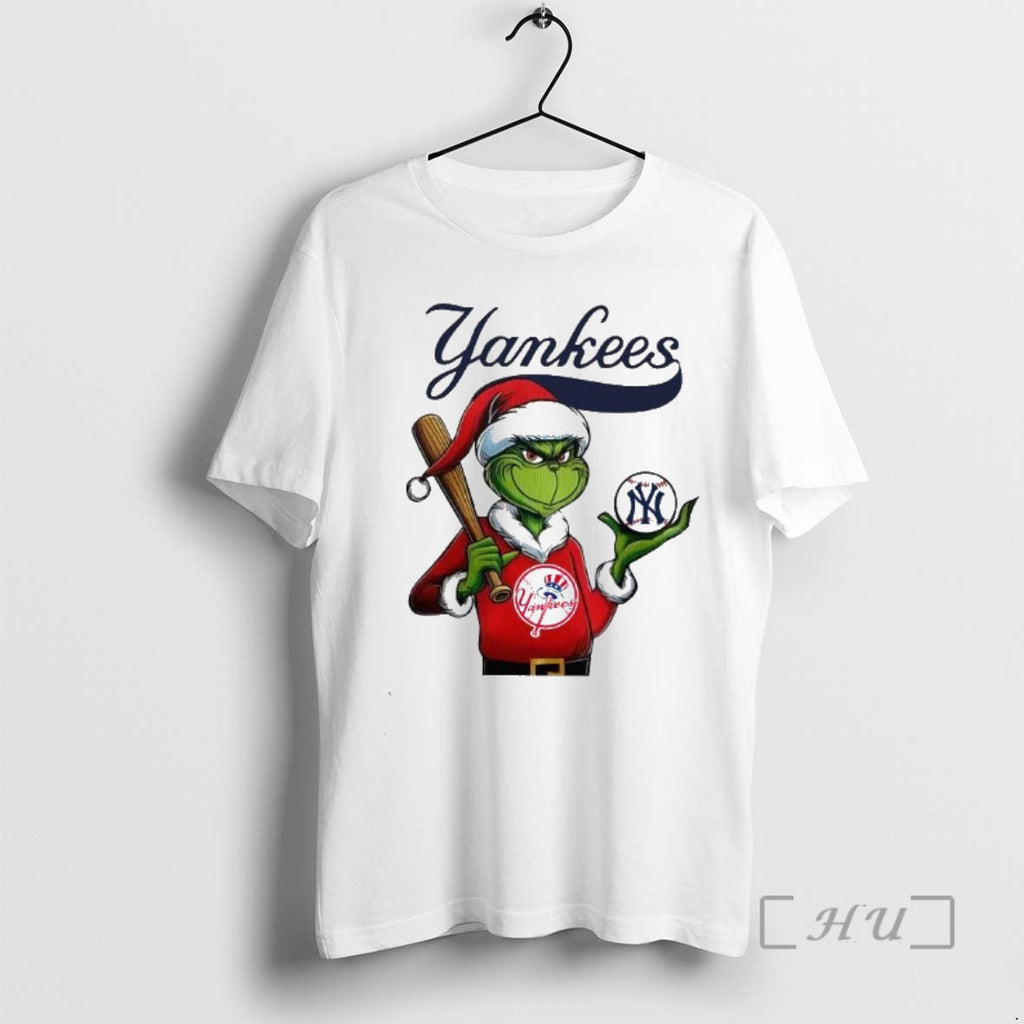Trending New York Yankees Grinch Grinchmas 2025 - Adult & Kids T-Shirts, Sweatshirts & Hoodies apparel design preview 1