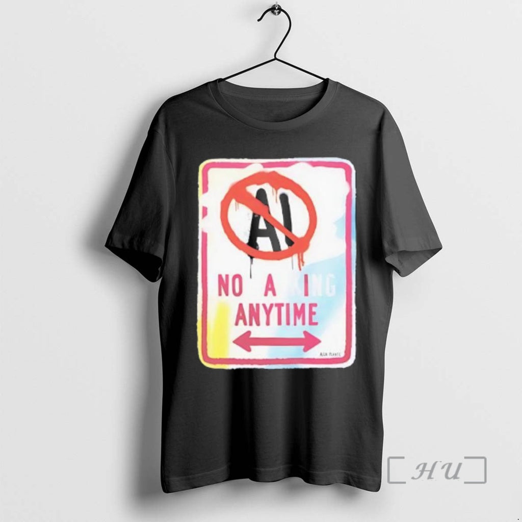 Trending No Ai Anytime Red Circle - Adult & Kids T-Shirts, Sweatshirts & Hoodies apparel design preview 1