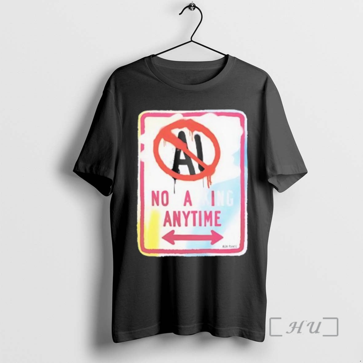 Trending No Ai Anytime Red Circle - Adult & Kids T-Shirts, Sweatshirts & Hoodies apparel design preview 1