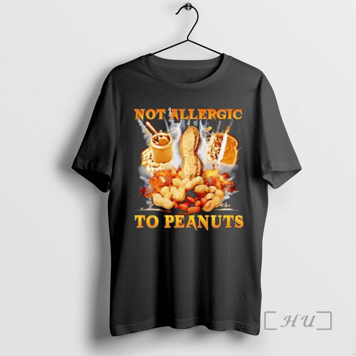 Trending Not Allergic Peanuts - Adult & Kids T-Shirts, Sweatshirts & Hoodies apparel design preview 1