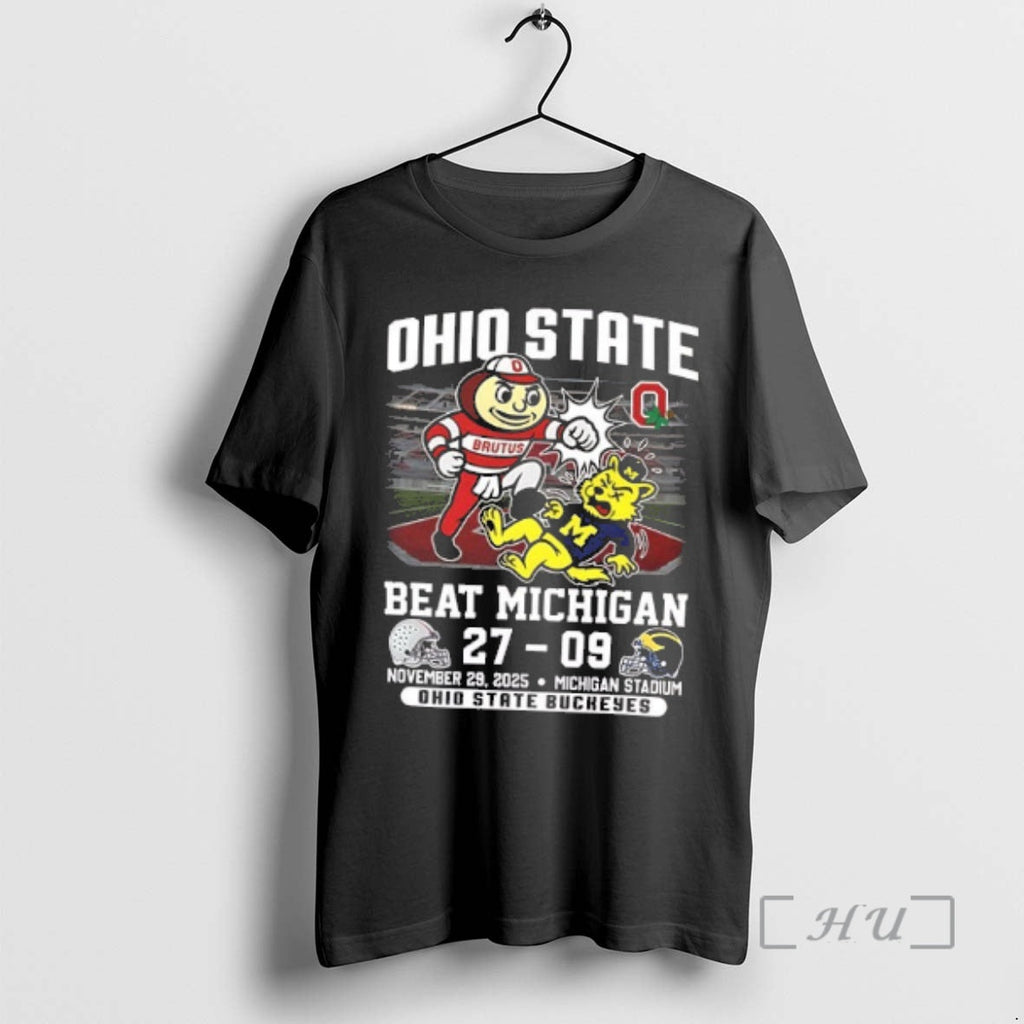 Trending Ohio State Beat Michigan 27 09 Game 2025 - Adult & Kids T-Shirts, Sweatshirts & Hoodies apparel design preview 1