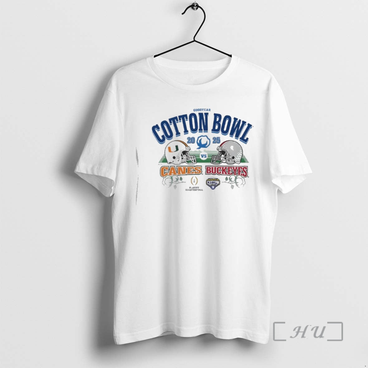 Trending Ohio State Vs Miami Goodyear Cotton Bowl - Adult & Kids T-Shirts, Sweatshirts & Hoodies apparel design preview 1