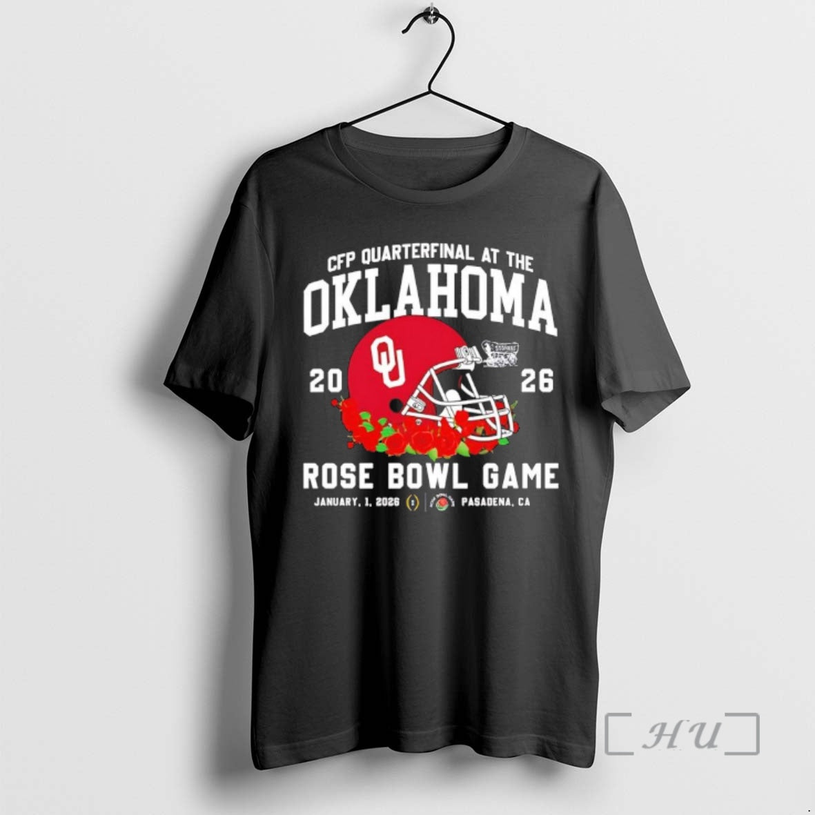 Trending Oklahoma Sooners Cfp Quarterfinal 2026 Rose - Adult & Kids T-Shirts, Sweatshirts & Hoodies apparel design preview 1