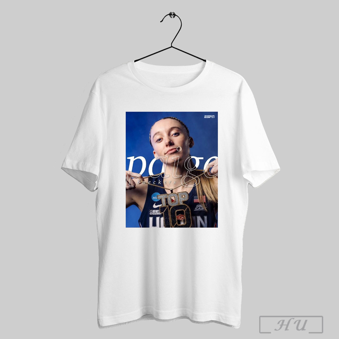Trending Paige Bueckers Is The First Uconn Huskies - Adult & Kids T-Shirts, Sweatshirts & Hoodies apparel design preview 1
