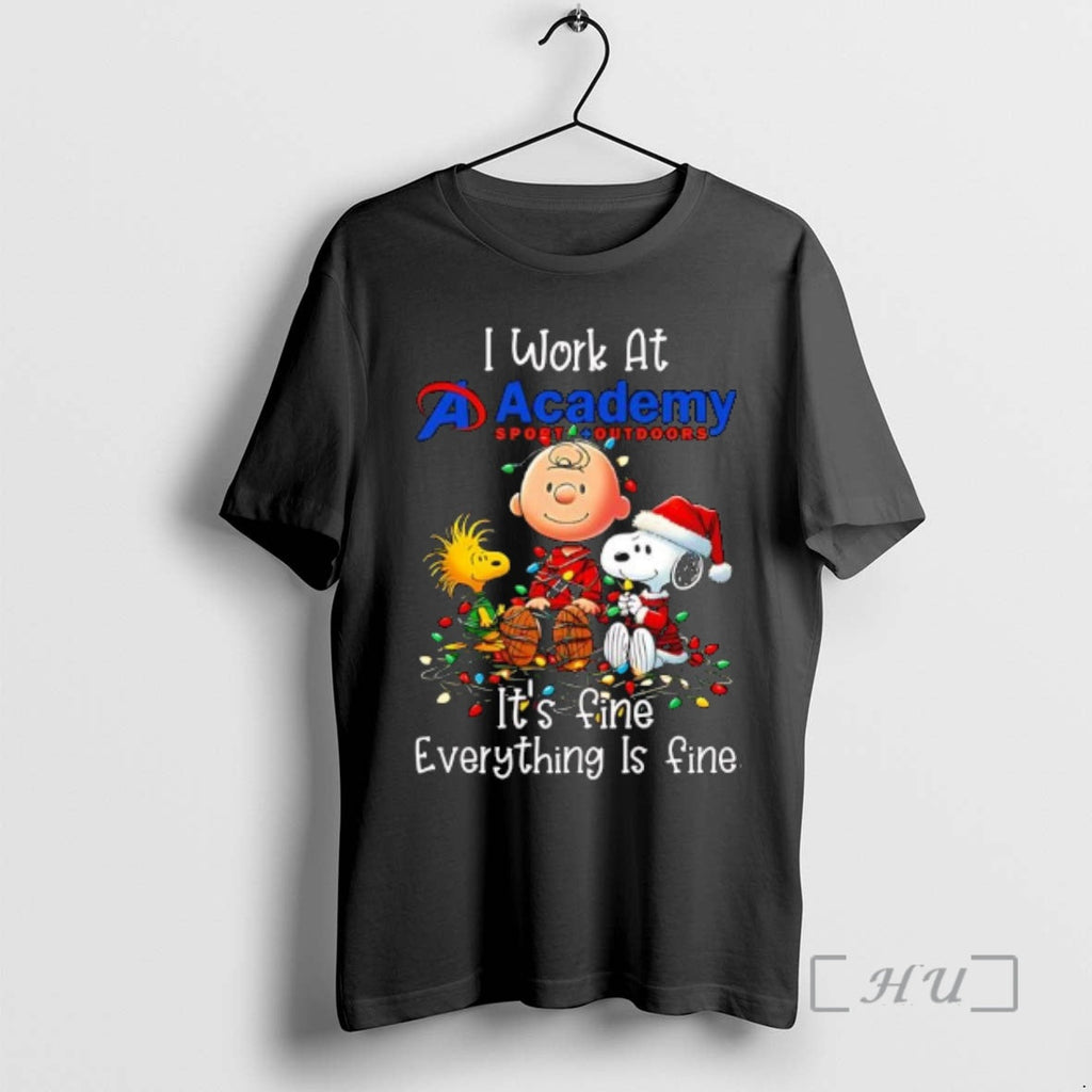 Trending Peanuts Characters Lights I Work Academy - Adult & Kids T-Shirts, Sweatshirts & Hoodies apparel design preview 1