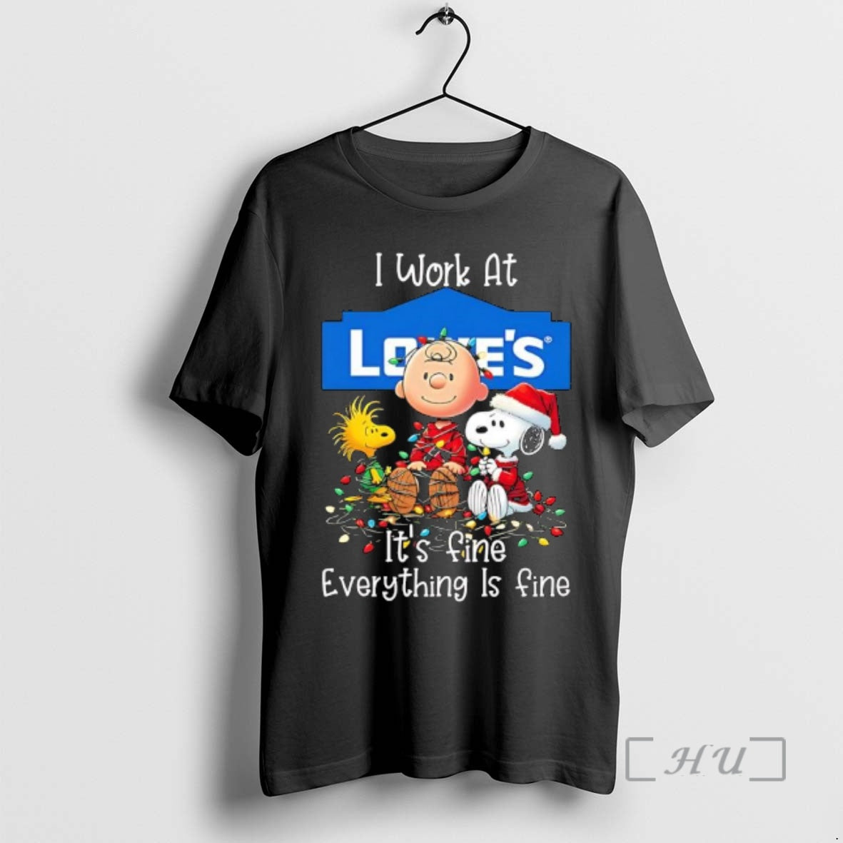 Trending Peanuts Characters Lights I Work Lowes Fine - Adult & Kids T-Shirts, Sweatshirts & Hoodies apparel design preview 1