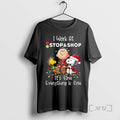 Trending Peanuts Characters Lights I Work Stop Shop - Adult & Kids T-Shirts, Sweatshirts & Hoodies apparel design preview 1