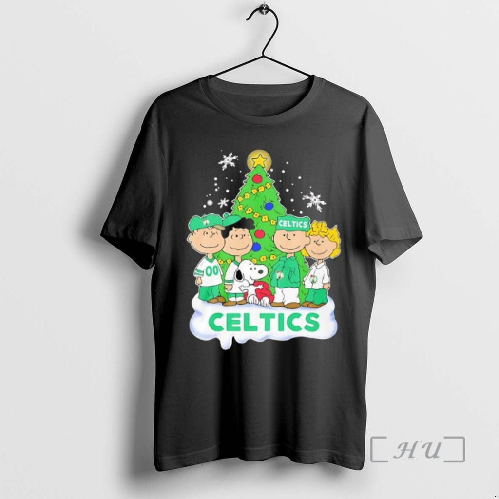 Trending Peanuts Comic Tree Boston Celtics - Adult & Kids T-Shirts, Sweatshirts & Hoodies apparel design preview 1