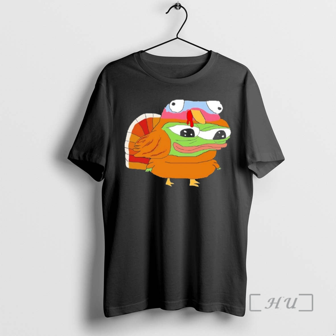 Trending Pepe Frog Thanksgiving - Adult & Kids T-Shirts, Sweatshirts & Hoodies apparel design preview 1