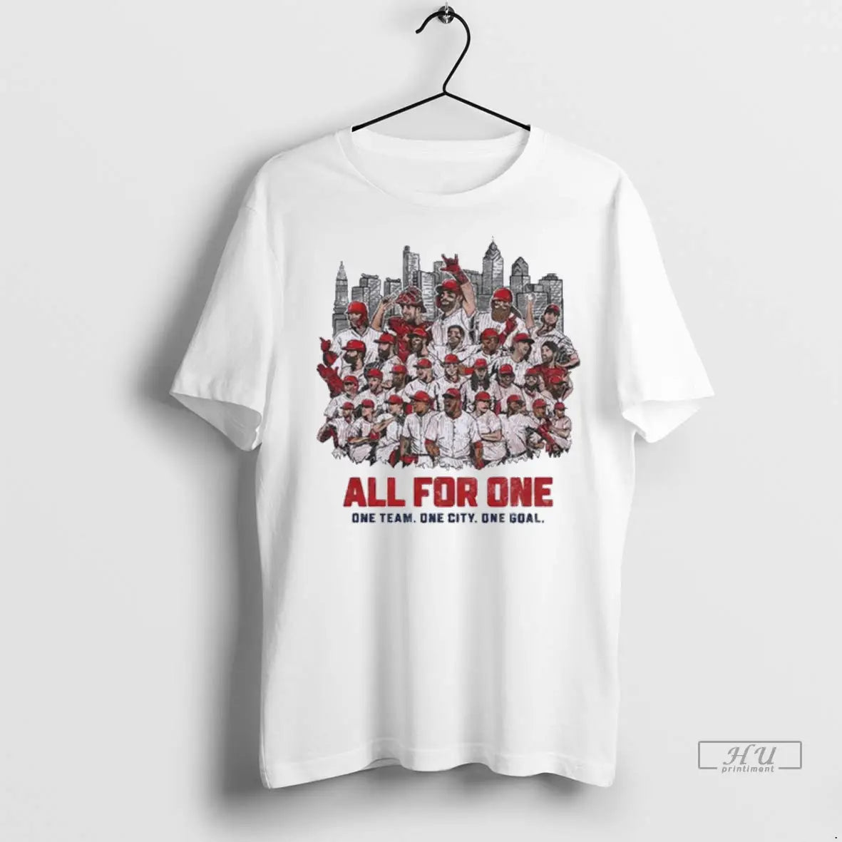 Trending Philadelphia Phillies All For One Team City - Adult & Kids T-Shirts, Sweatshirts & Hoodies apparel design preview 1